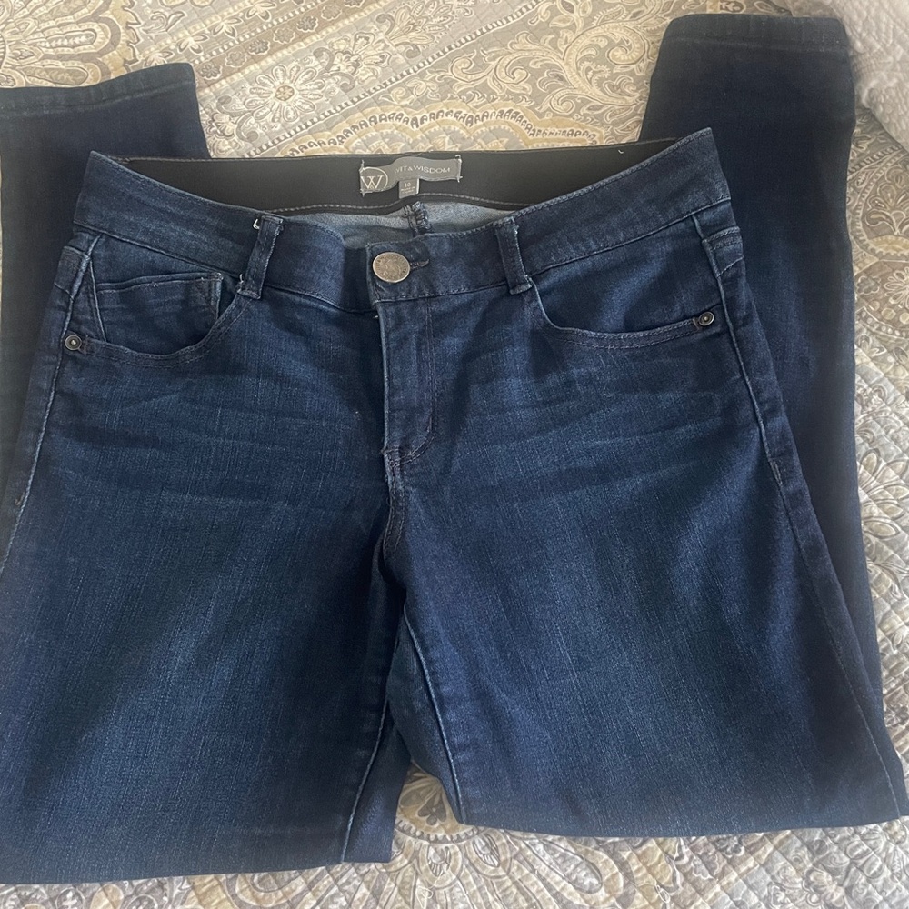 Wit & Wisdom Dark Indigo Straight Leg Jeans